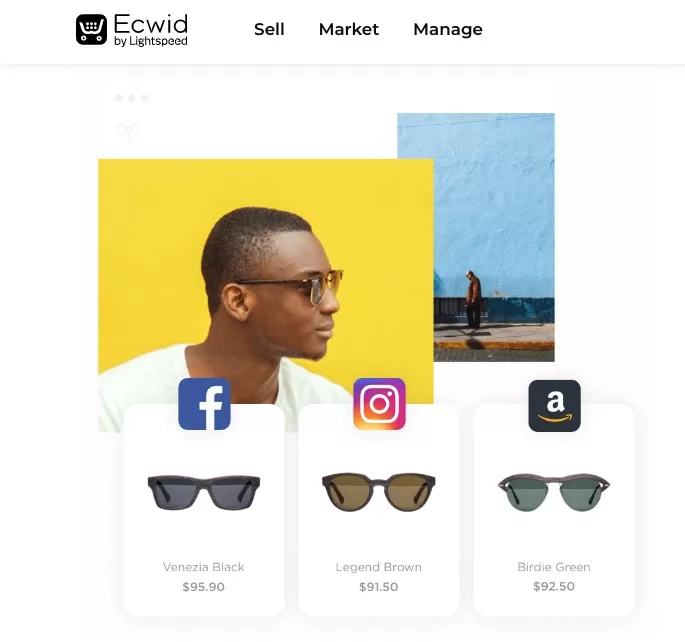 sell on social media platforms with Ecwid Ecommerce