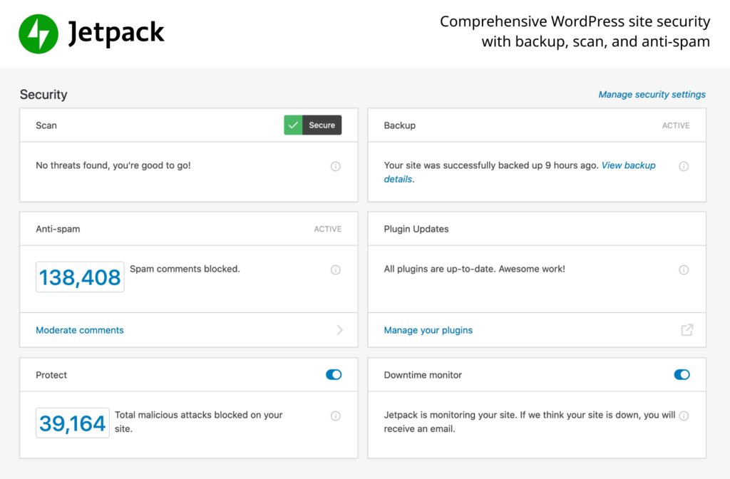 Jetpack is a must-have plugin for starting an online store with WooCommerce.