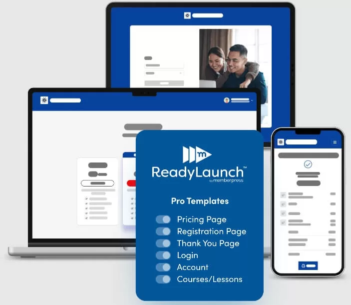 ReadyLaunch by Mmberress lets you create beautifully designed and mobile responsive pages for your membership site.