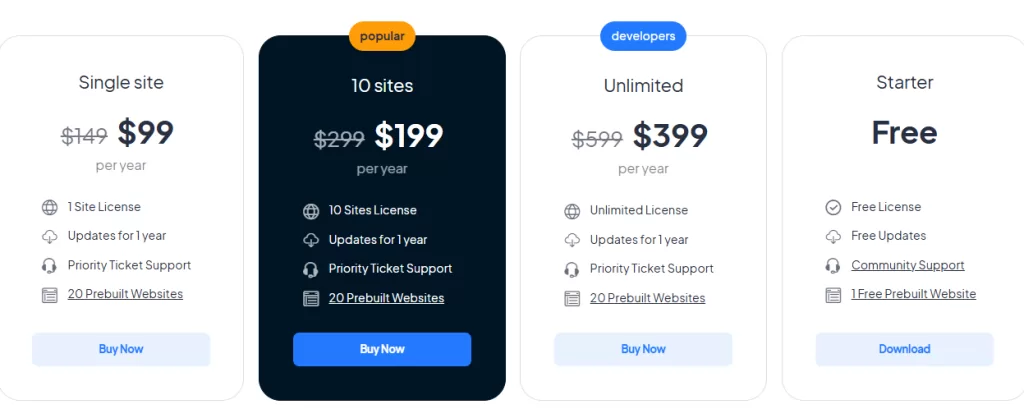 Masterstudy WordPress LMS Plugin Latest Pricing Plans