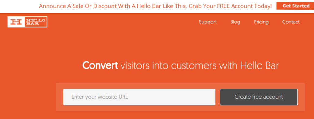 Hello Bar is one of the must-have lead generation plugins for wordpress sites
