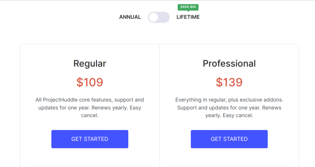 ProjectHuddle WordPress feedback plugin pricing 
