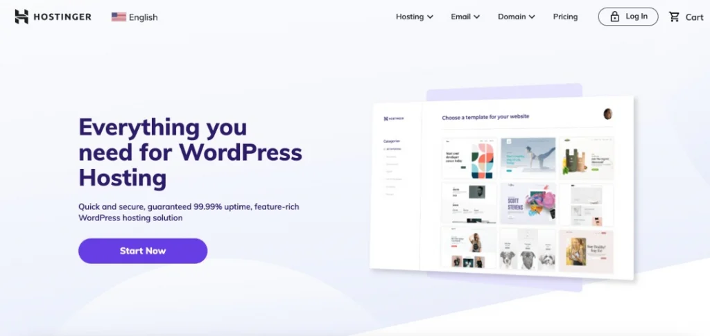 Hostinger WordPress Hosting for personal blogs and business websites