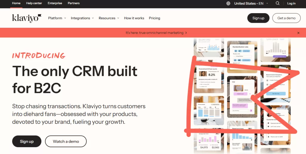 Klaviyo is an email and sms marketing automation platform