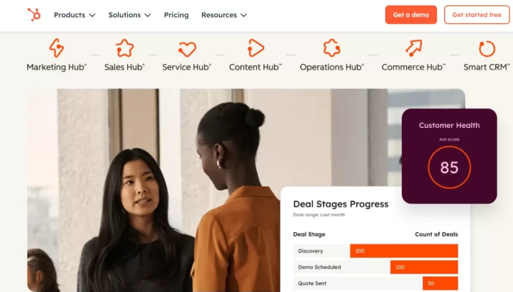 HubSpot for ecommerce with email, SMS, WhatsApp and more integrations