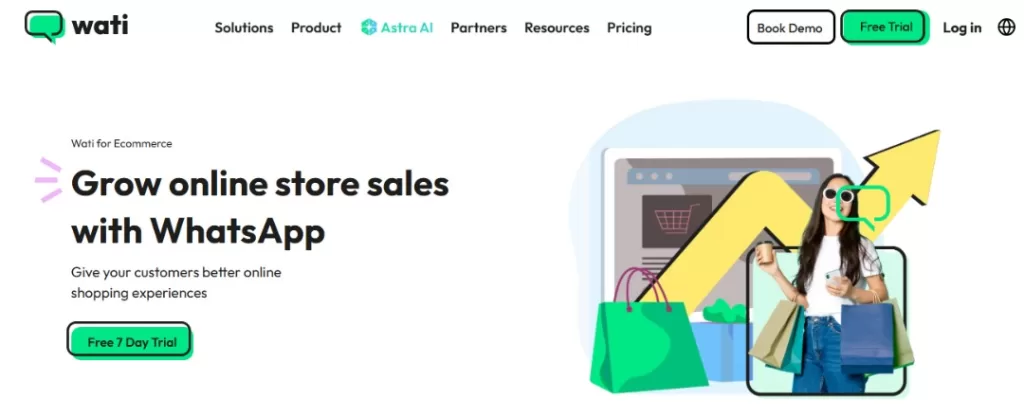 WATI.io is Best For eCommerce stores prioritizing WhatsApp engagement