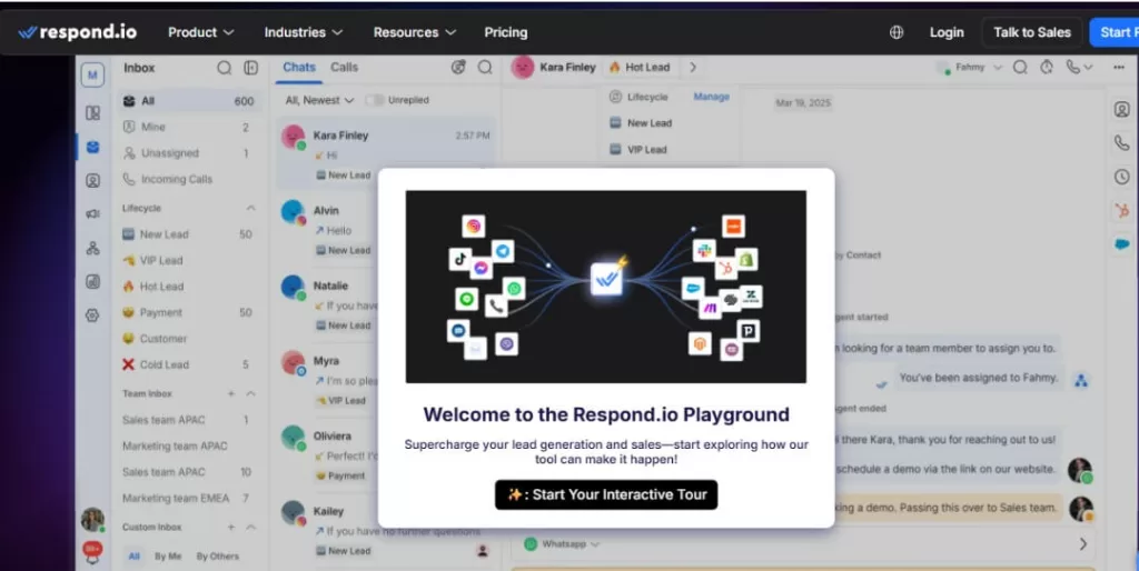 Respond.io is an automated marketing platform doe ecommerce 