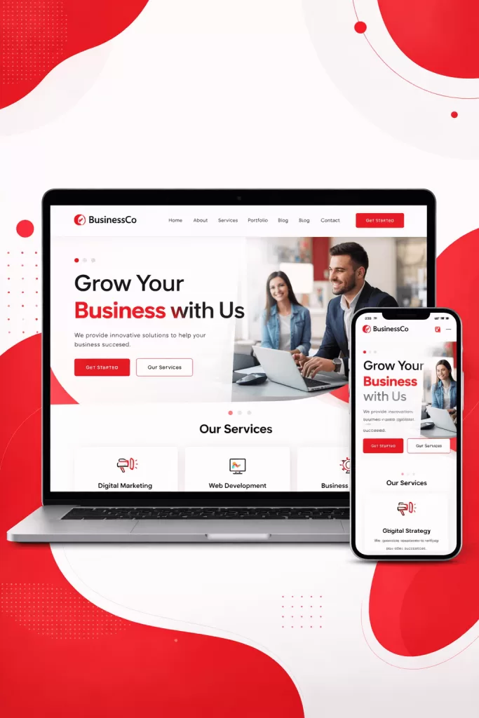 Professional business website made with WordPress Professional business website made with WordPress