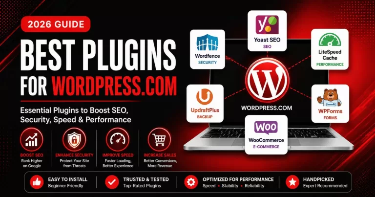 Best plugins for WordPress.com 2026 – SEO, security, speed and WooCommerce tools