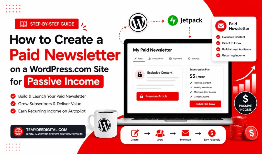 How to Create a Paid Newsletter on a WordPress.com Site for Passive Income