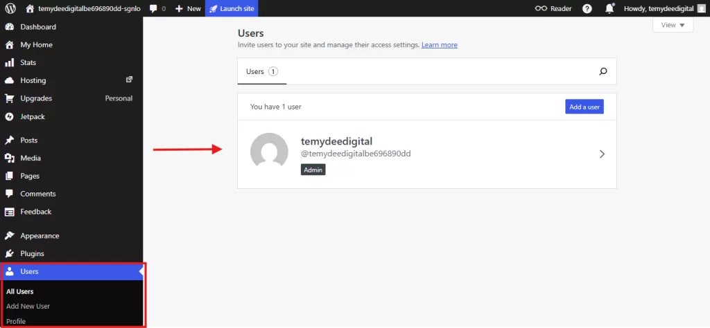 how to set up user profile on WordPress.com blog