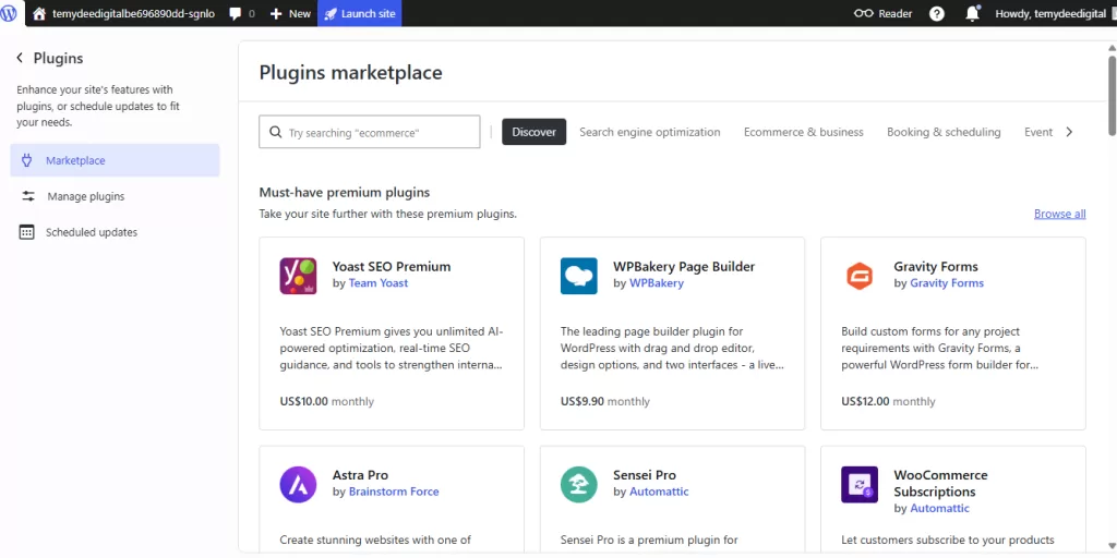 install plugins to enhance your site or blog from the wordpress.com dashboard