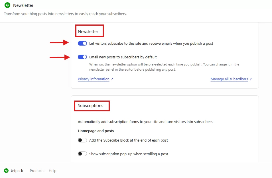 setting up Jetpack Newsletter on your WordPress.com site setting up Jetpack Newsletter on your WordPress.com site